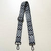 Black and white chevron patterned textile replacement bag strap