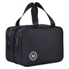 Schwarze große Trocken-Nass-Make-up-Organizer-Tasche mit schwarzen Tragegurten