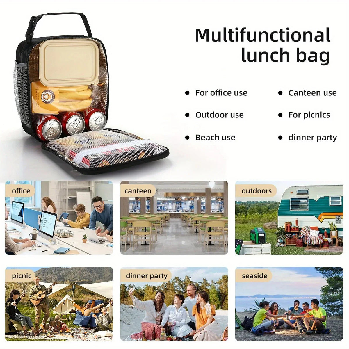 Multifunktionsterminbeutel für Büro, Kantine, Outdoor, Strand, Picknick und Dinnerparty