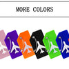A row of colorful silicone luggage tags in various shades including yellow, pink, purple, orange, black, green, blue, and red