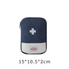 Navy blue portable first aid kit storage bag with a white cross symbol