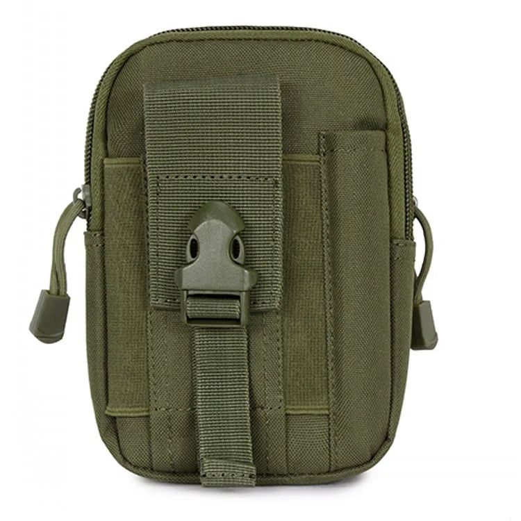 Olive green tactical EDC waist pouch belt for phone and tools
