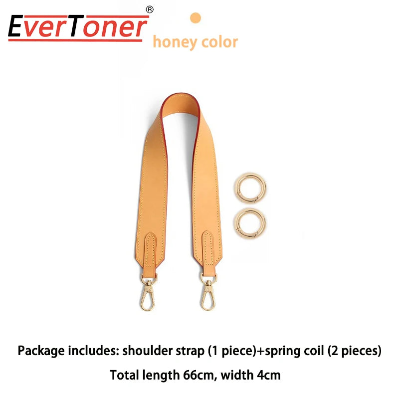 A tan EverToner honey color shoulder strap and spring coil set for bags.