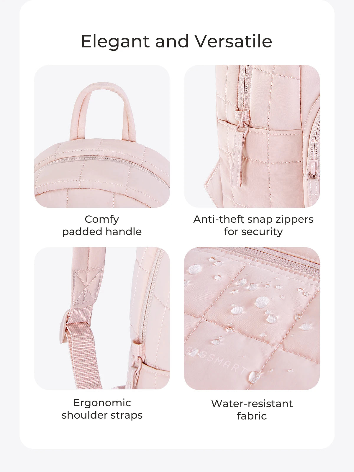 Durable Quilted Laptop Backpack for Women