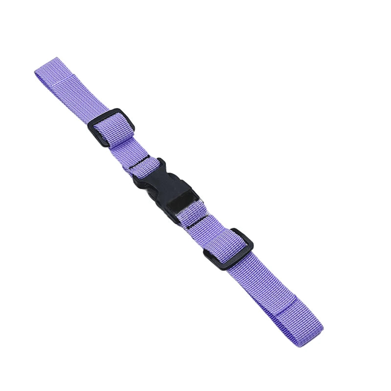 Purple adjustable tactical backpack chest strap harness with black accents