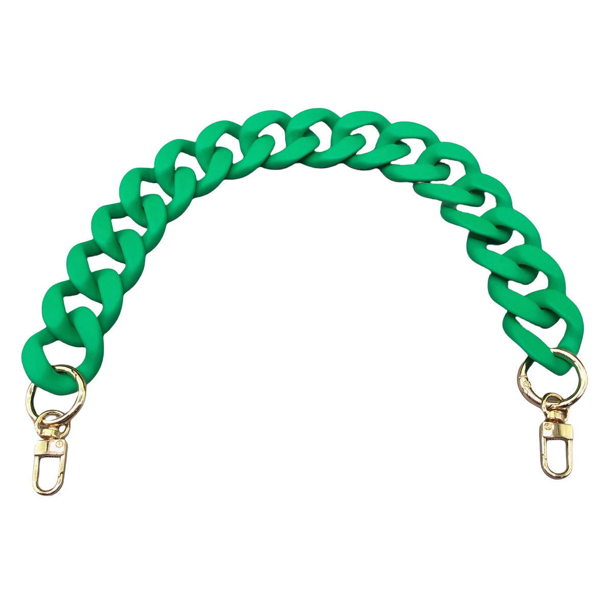 Green acrylic chunky chain shoulder strap for handbags