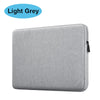 Light grey waterproof canvas laptop sleeve with soft fleece lining