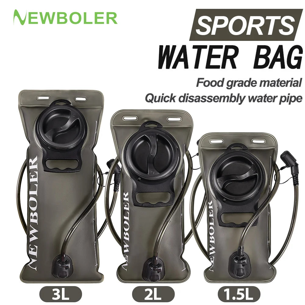 Newboler sports water bag in olive green color with 3L, 2L, and 1.5L capacity options