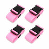 Pink and black adjustable luggage straps for securing suitcases