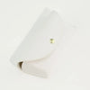 White PU leather hard shell sunglasses case shown from the side.