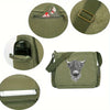Sac bandoulière vintage à motif vache olive pour ordinateur portable et usage quotidien