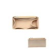 A light beige felt cloth bag organizer designed to hold and organize handbags.