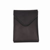 A dark brown genuine cowhide leather wallet for men shown flat against a white background.