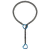 Silberne Edelstahl-Cuban-Kette mit Herzanhänger
