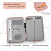 Funda protectora gris para tableta con bolsillo de accesorio, bolsillo de malla, lazo para bolígrafo y bolsillo asegurado con