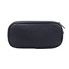 Black fabric backpack for kids, shown from the top view.