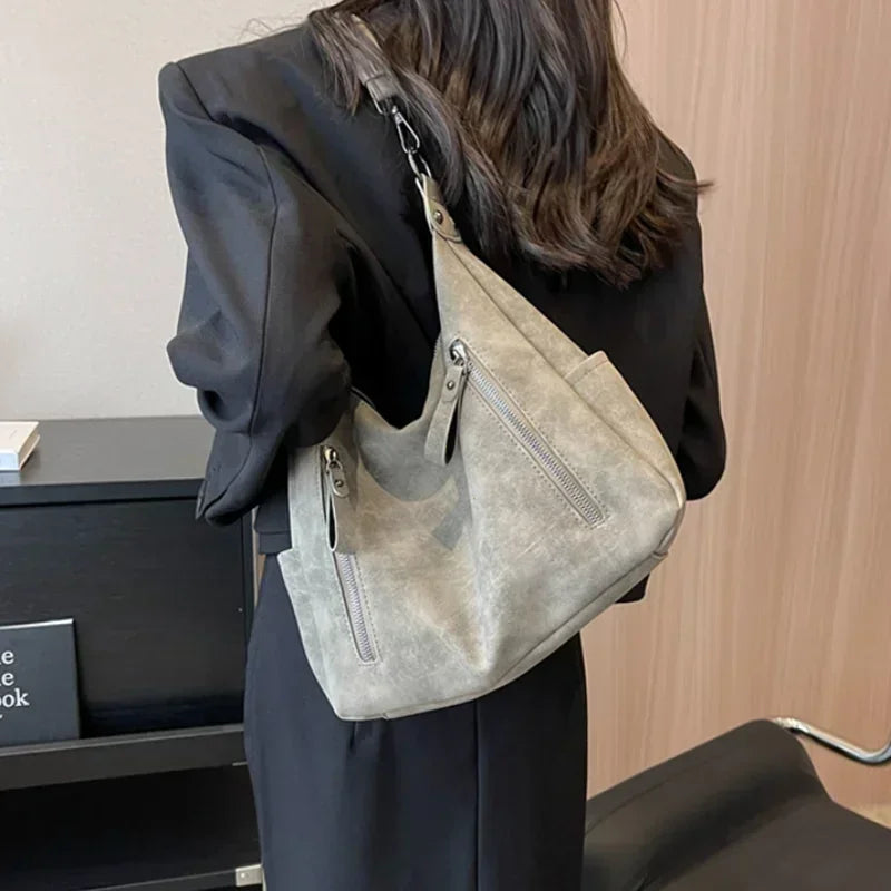 Luxury PU Leather Crossbody Hobo Bag
