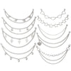 Silver decorative multi-layer chain strap with various pendants for bags