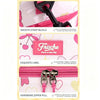 Pink insulated double-layer lunch bag for kids with cartoon prints featuring a smooth strap buckle and hardware zipper pull