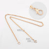 Gold-toned adjustable metal chain handbag straps shown with a close-up detail and full length view.