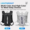 A pair of lightweight multi-color hydration vests, one black and one grey, displayed for daily choices.
