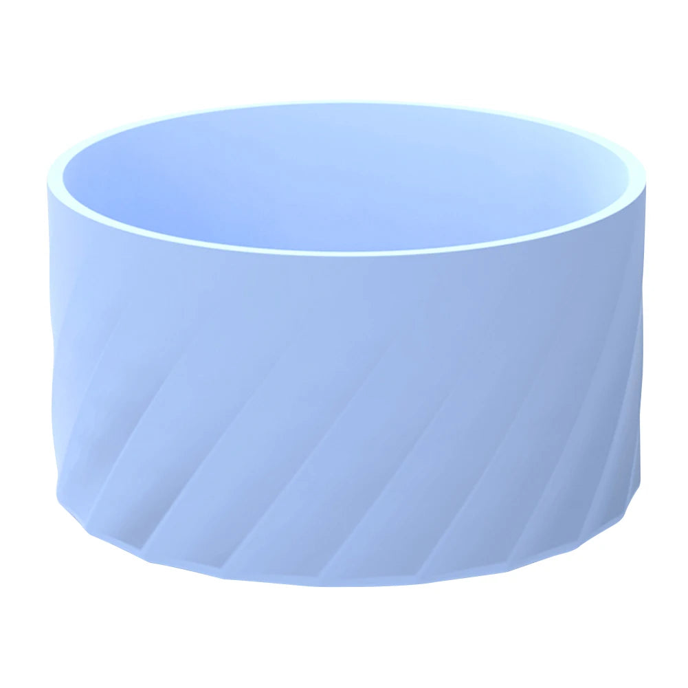 Light blue silicone boot sleeve designed to protect water bottles