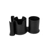 Black multi-functional kayak drink holder and phone stand with a cylindrical design