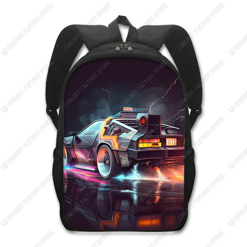 Unisex Racing Style Backpack for Travel and School