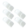 White multi-hook wardrobe organizer with individual hooks shown from above