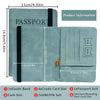 A light blue passport wallet featuring slots for a passport, credit cards, SIM cards, and vaccines.
