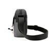 Black waterproof nylon crossbody bag with a strap shown against a white background.