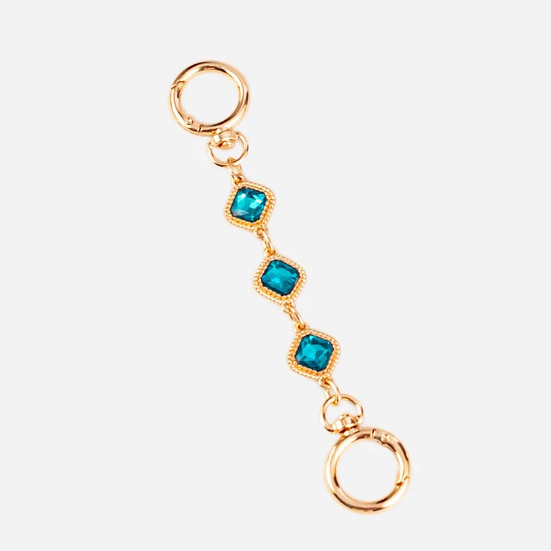 Gold metal purse chain strap with small square links for crossbody bags