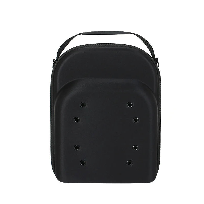 Porta y caja de almacenamiento resistente al exterior y negro con diseño acolchado.
