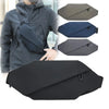 Schwarze minimalistische Lauftasche in verschiedenen Farben und Winkeln.