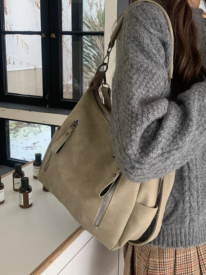 Luxury PU Leather Crossbody Hobo Bag