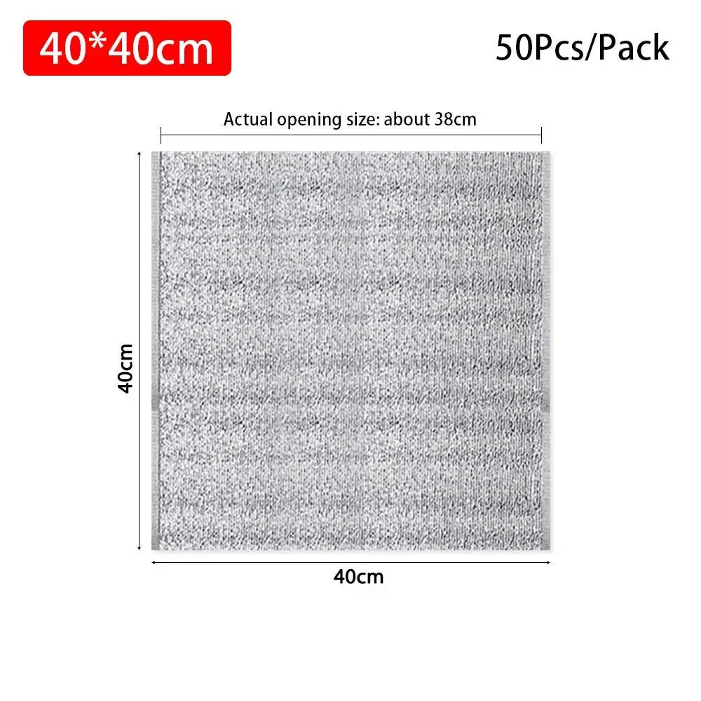 A square aluminum foil lined food delivery bag with a 40cm by 40cm opening.
