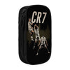 Black pencil case featuring a graphic of a soccer player and the text CR7.
