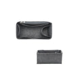 A dark gray felt cloth bag organizer designed to hold and organize handbags.