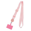 Pink universal adjustable phone lanyard with a strap and clip