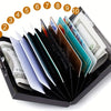 Schwarzes Metal-RFID-Kreditkarten-Wallet mit zehn nummerierten Kreditkarten von 1 bis 10