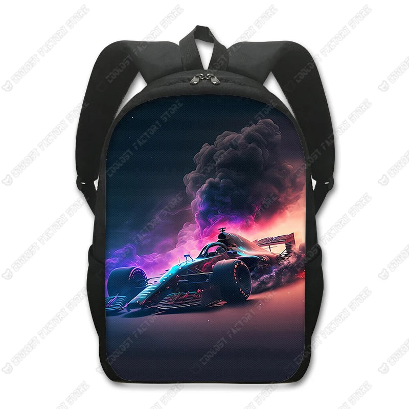 Unisex Racing Style Backpack for Travel and School