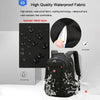 Black waterproof fabric laptop backpack with anti-scratch features and anti-splashing protection