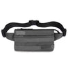 A black vintage style multifunctional chest bag with a strap and a flap closure.