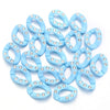 A collection of light blue acrylic link chains for DIY jewelry making