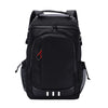 Black insulated picnic cooler backpack with a bottle opener visible from the back.