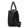 Black durable nylon travel duffle bag with carrying handles