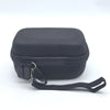Black durable EVA hard shell camera case with a strap attached