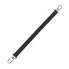 Black genuine leather replacement shoulder strap with gold-toned hardware