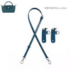 Kit de correa de cuero color verde azulado oscuro ajustable para bolsos mini