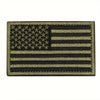 A rectangular embroidery patch featuring the design of the American flag with alternating stripes and a star field.